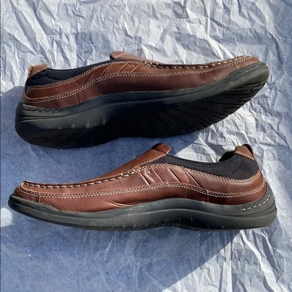 Bostonian brown slip on loafers leather,size 9